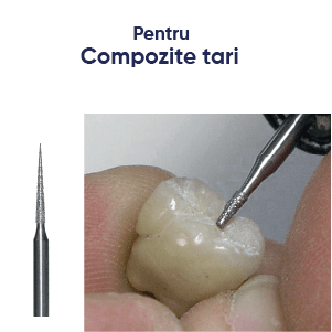 freze diamantate pentru compozitele tari. Freze dentare conice