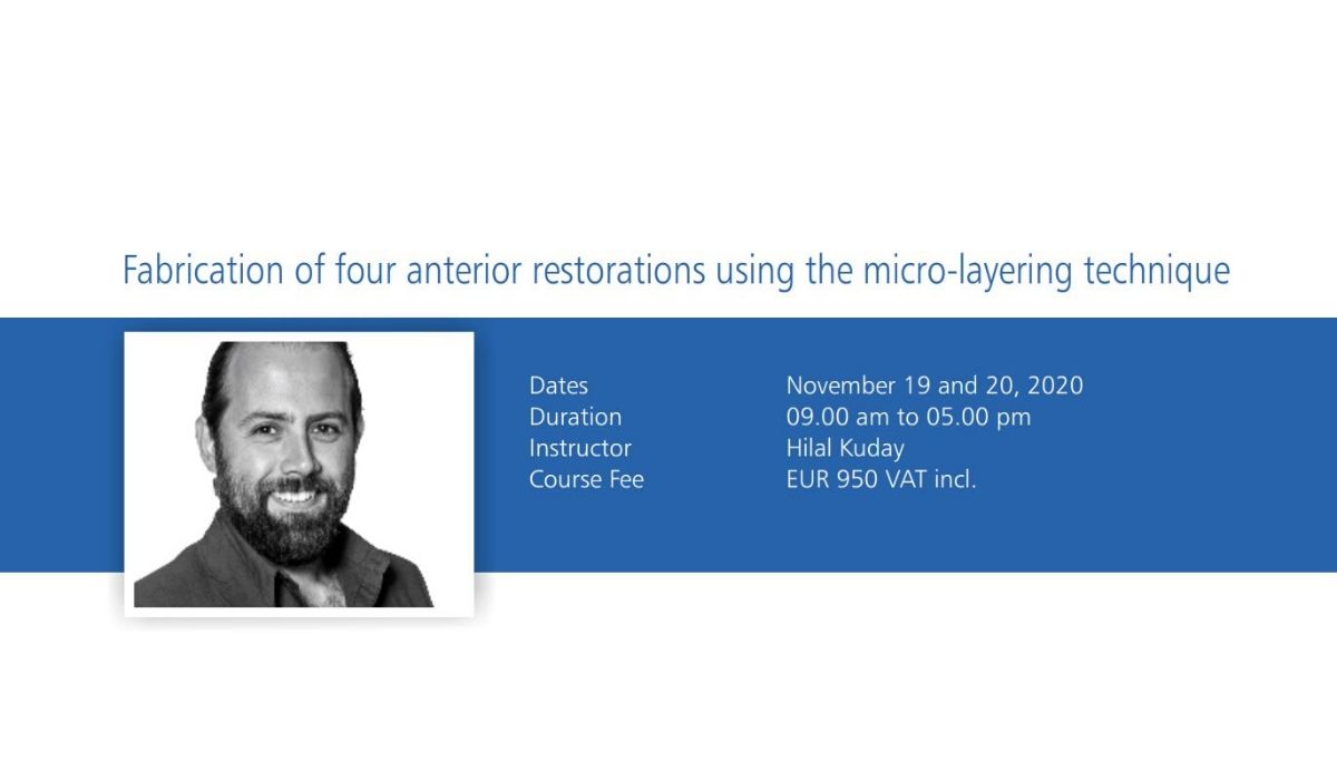 Untitled design 2 | ICDE Viena: Fabrication of four anterior restorations using the micro-layering technique