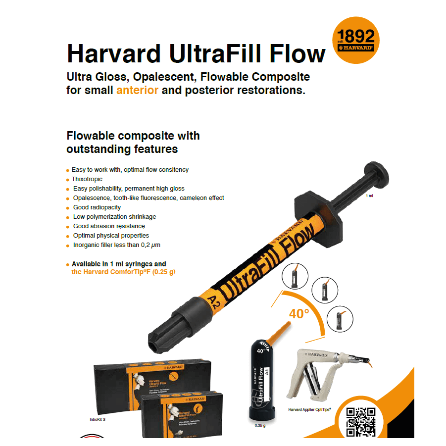 Specificatii harvard UltraFill flow compozit fotopolimerizabil pentru restaurari